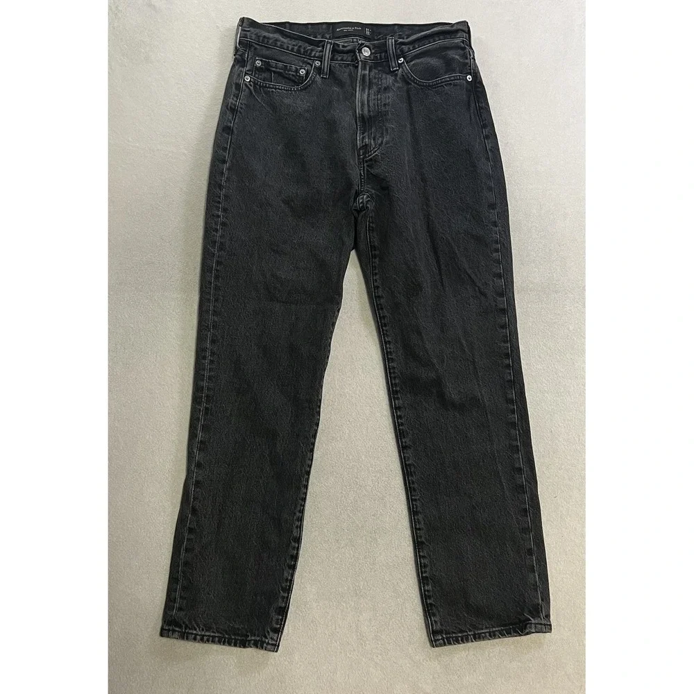 Abercrombie & Fitch Jeans Men's Size 31x32 (Fits 32x29) Black Denim 90s Loose